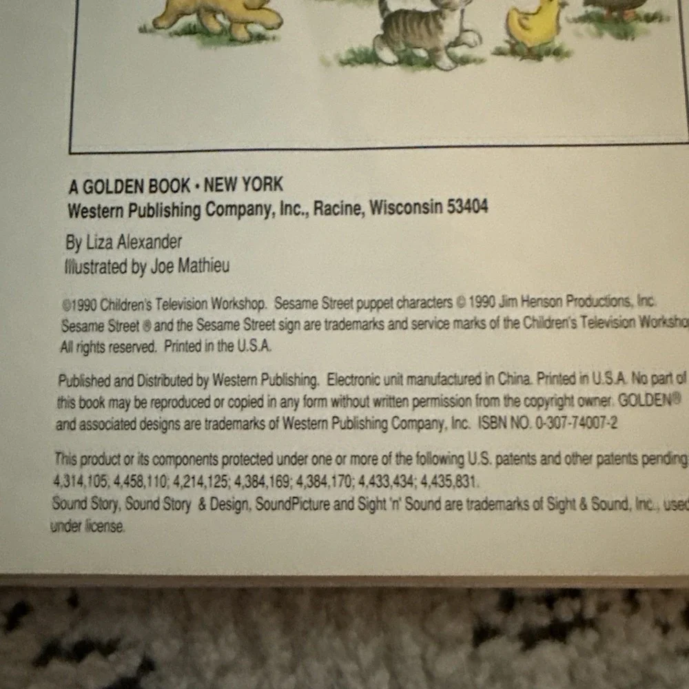 Sesame Street Pet Parade Golden Sound Story Book  All Sounds Work